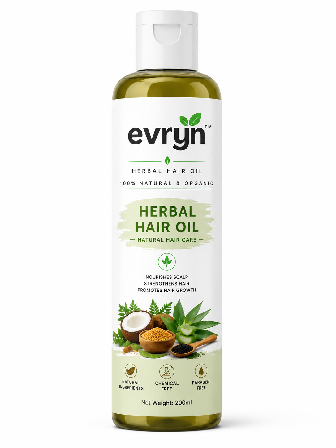 Herbal Hair Oil with Fenugreek Seeds & Black Sesame Seeds along with Aloe Vera
