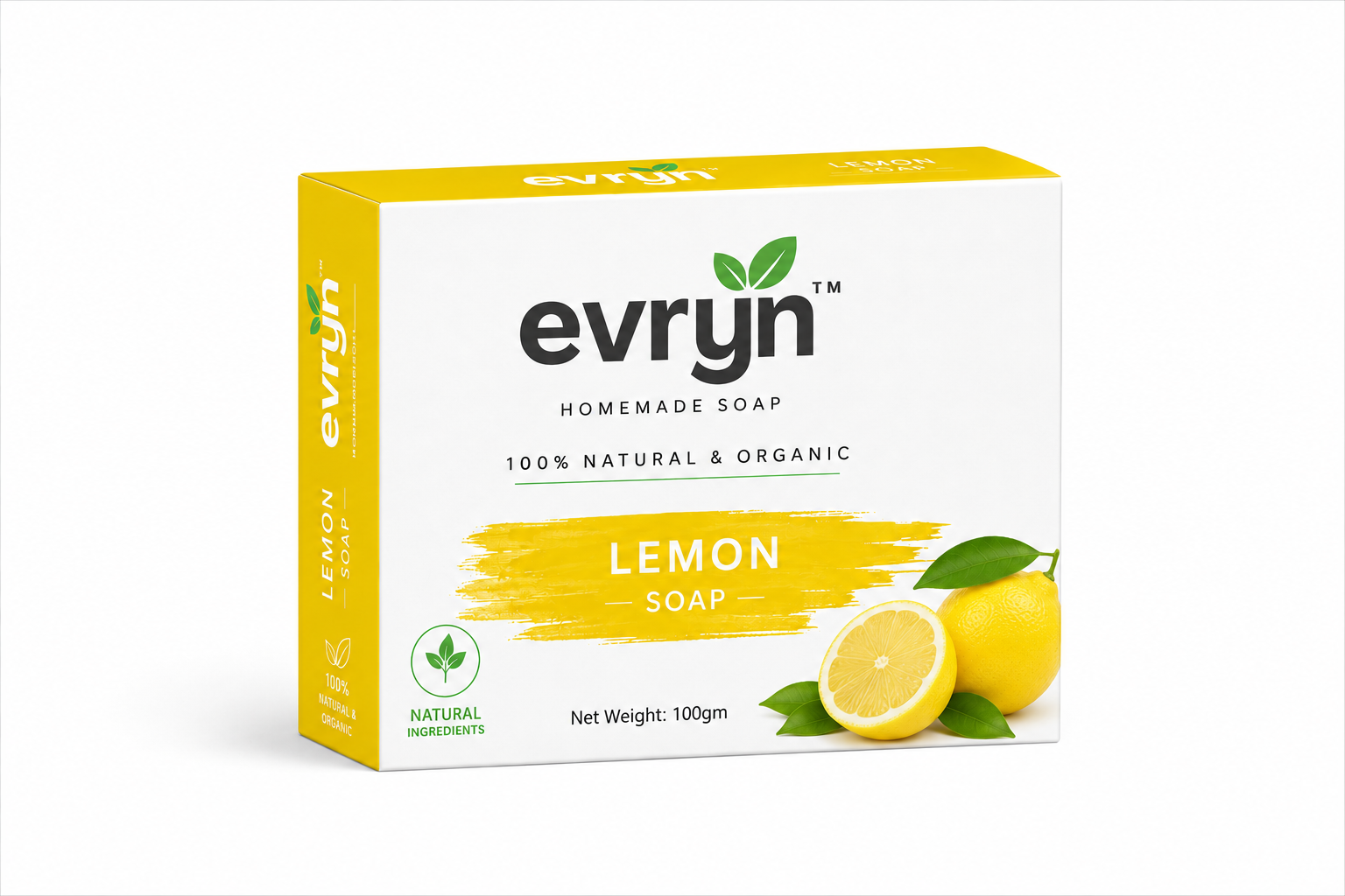 Lemon soap with Lemon Peel Juice & Peppermint Oil
