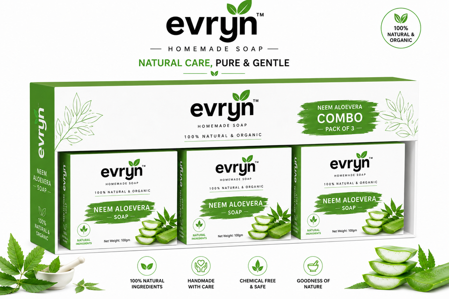 Combo of 3 - Neem Aloe Vera soap with Cow Urine & Vitamin E