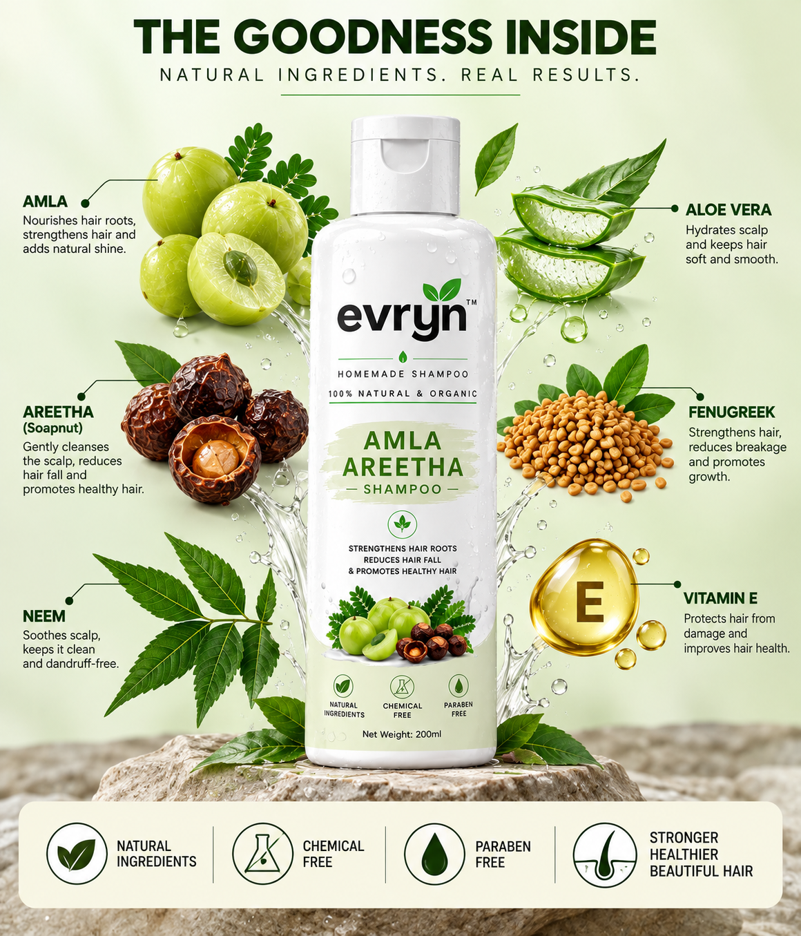 Amla & Areetha Herbal Shampoo | 200ml
