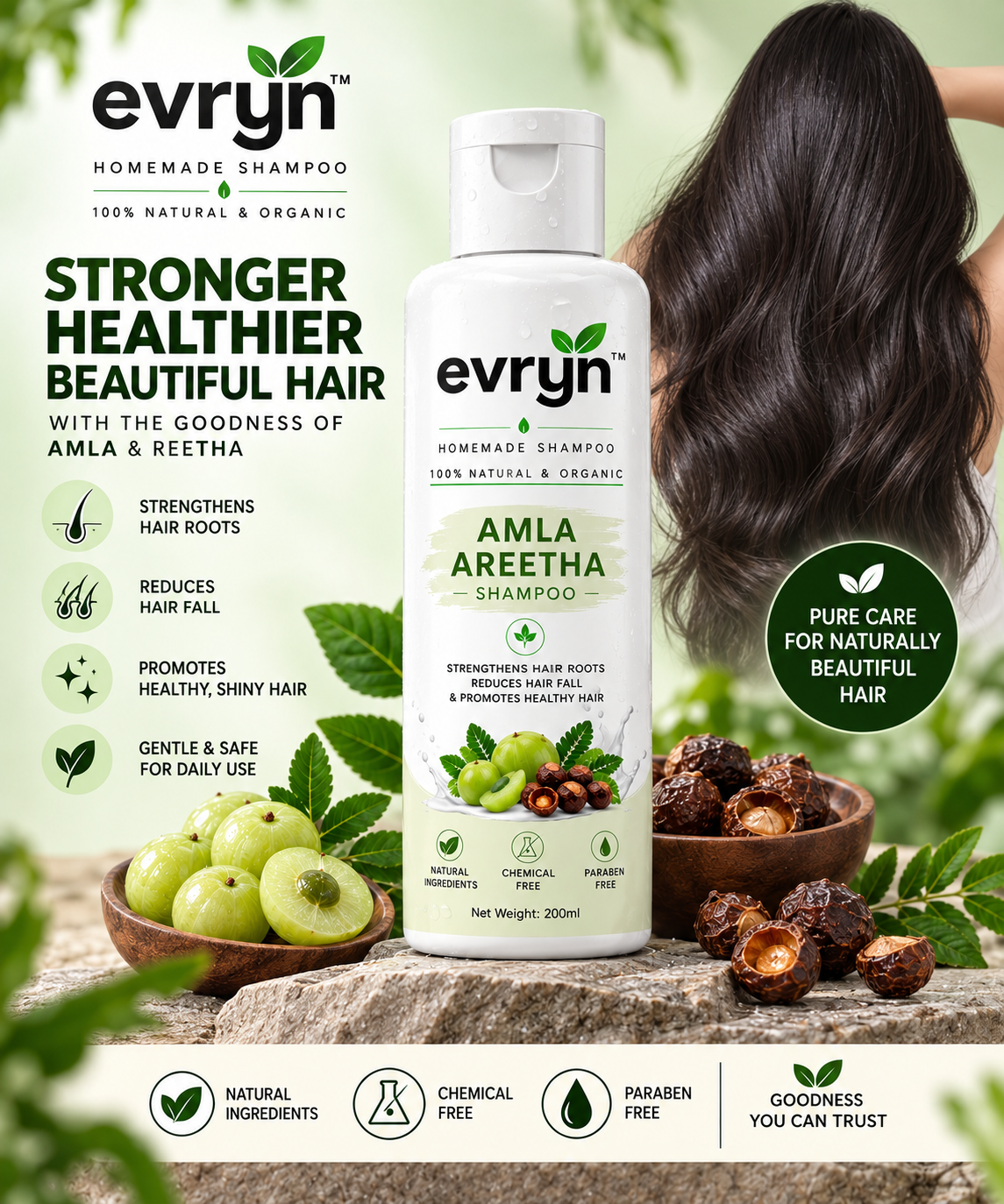 Amla & Areetha Herbal Shampoo | 200ml